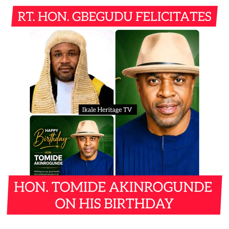 RT. HON. GBEGUDU FELICITATES FORMER LAWMAKER TOMIDE AKINROGUNDE ON BIRTHDAY